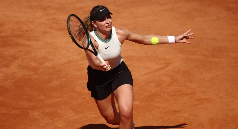 Paula Badosa, durante su participación en el WTA 1000 de Roma.