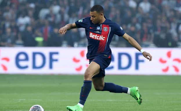 Mbappé durante la final, aunque hoy no pudo marcar.  REUTERS