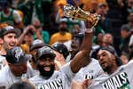 Los Celtics vuelven a las Finales tras barrer a Indiana y ya esperan a Doncic... e Irving