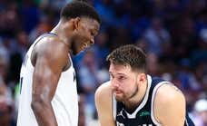 Anthony Edwards roza el triple-doble y emplaza a Doncic a un quinto partido tras evitar el rosco