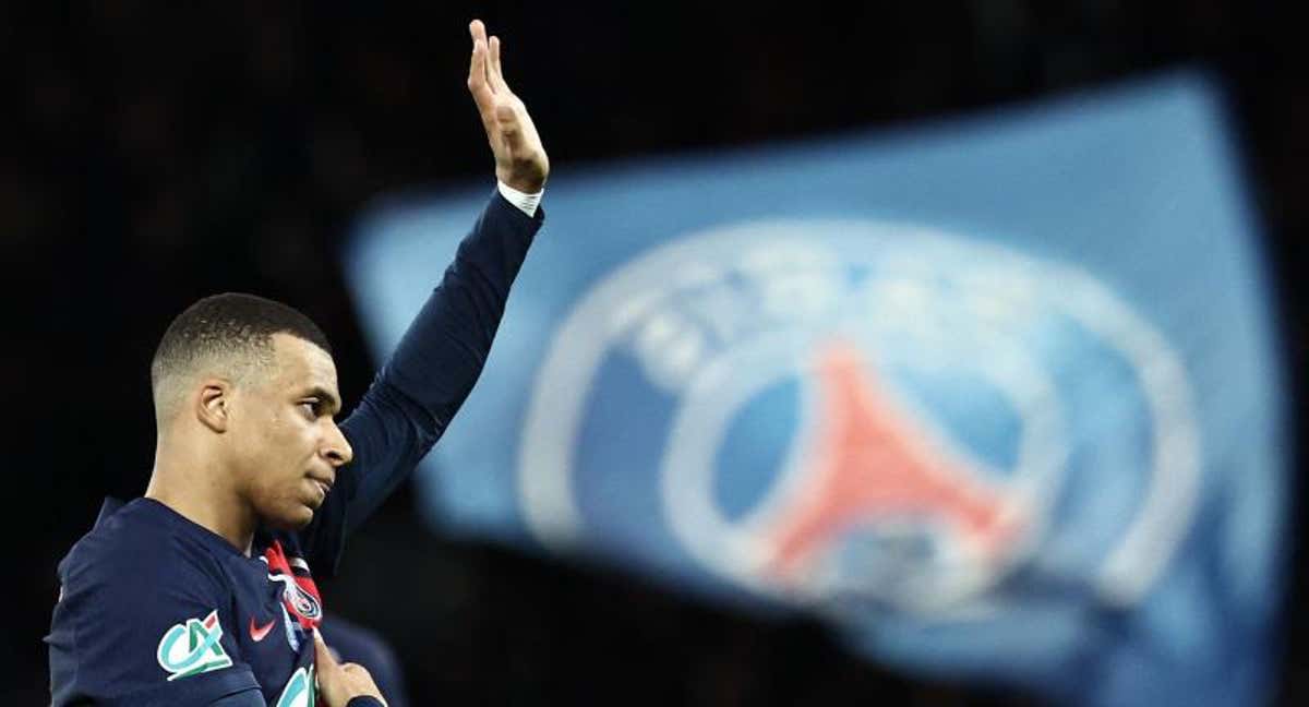 Mbappé, durante un partido del PSG.