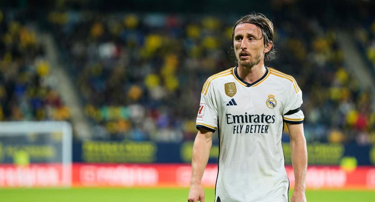 Modric, en un partido con el Real Madrid./AFP