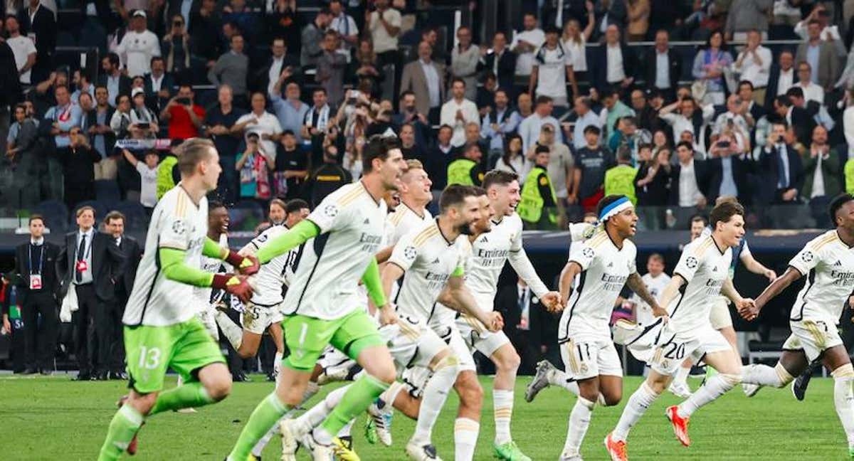 Los jugadores del Real Madrid celebrando en Champions./REAL MADRID