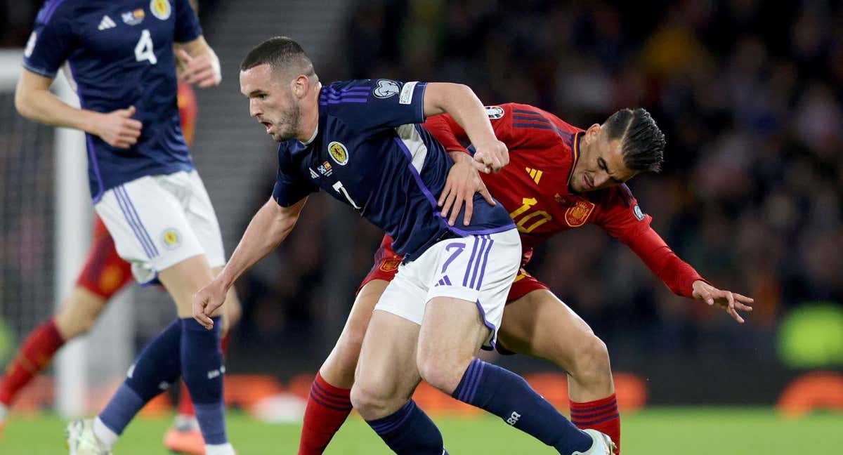 Escocia en un partido contra España./EFE