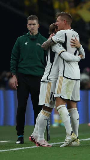 Modric entró por Kroos en la final.  EFE