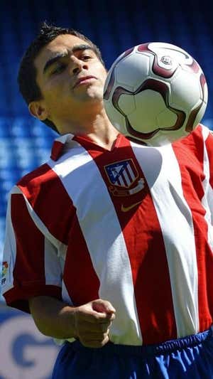 Ariel Ibagaza, en su presentación con el Atlético de Madrid.  EFE
