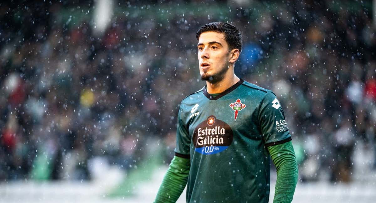 Nico Serrano, durante su etapa en el Racing de Ferrol./AFP