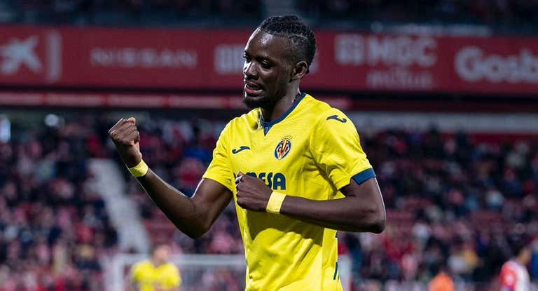 Traoré celebra un gol.