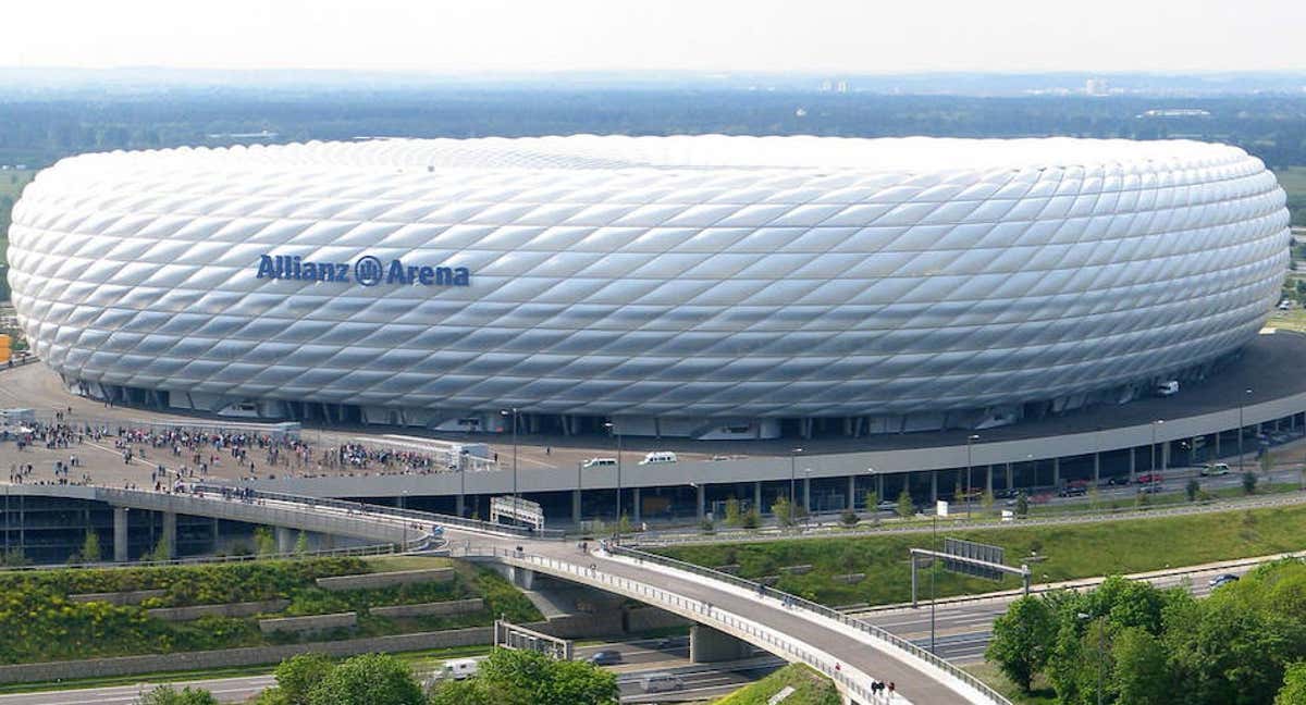 El Allianz Arena de Múnich, sede del partido inaugural de la Eurocopa de Alemania.