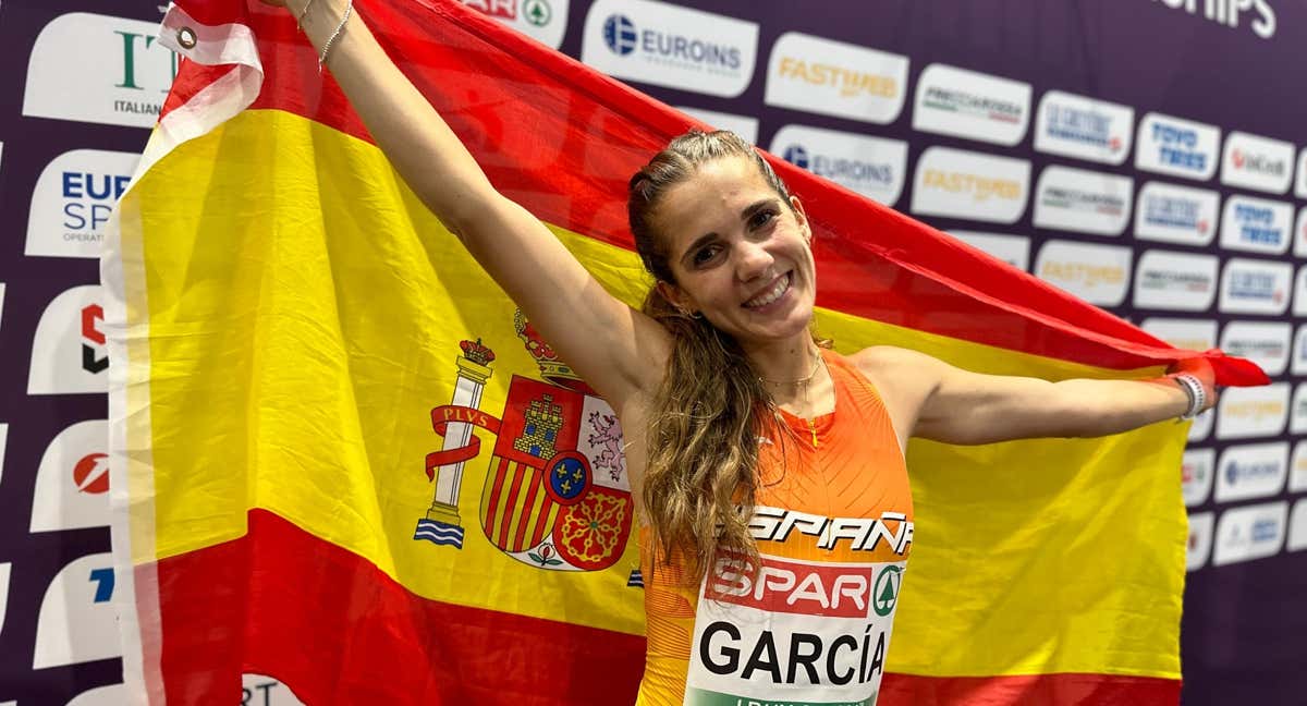 Marta García, tras ganar el bronce europeo de los 5.000 metros.