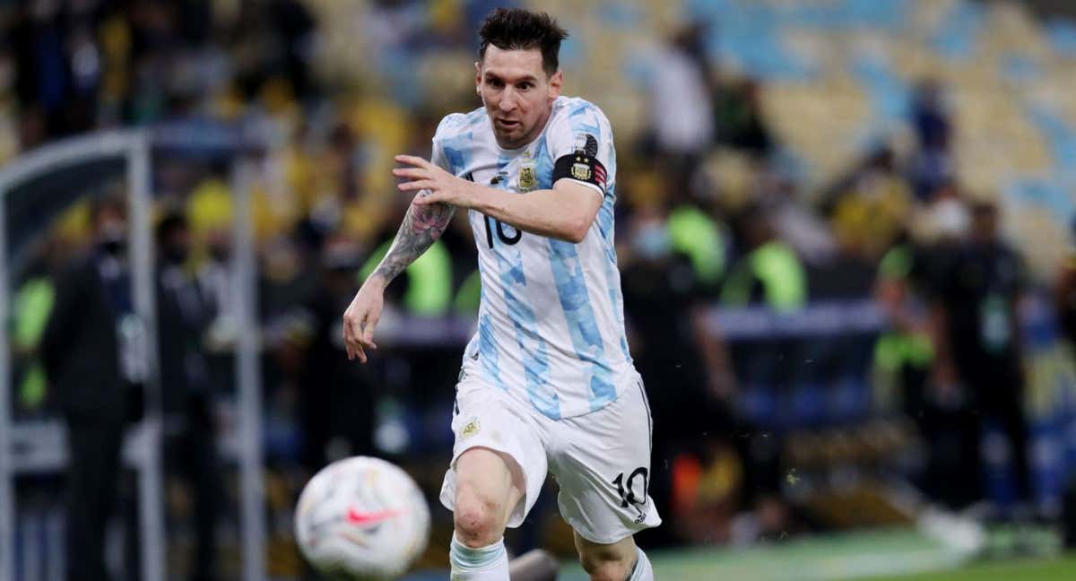 Messi durante un partido de la Copa América  2021 en Brasil. /REUTERS