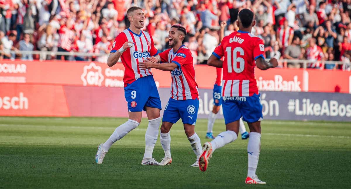 Dovbyk, Yan Couto y Sávio no tienen garantizada la continuidad en el Girona. /GIRONA FC