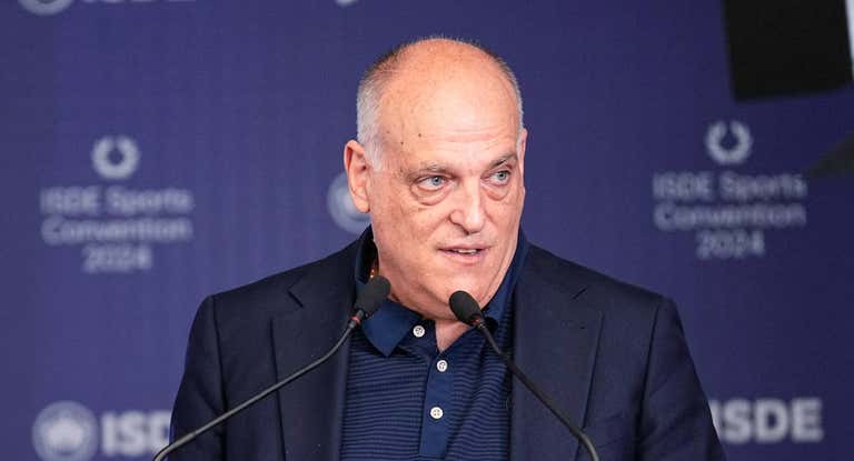 Javier Tebas, en un acto.