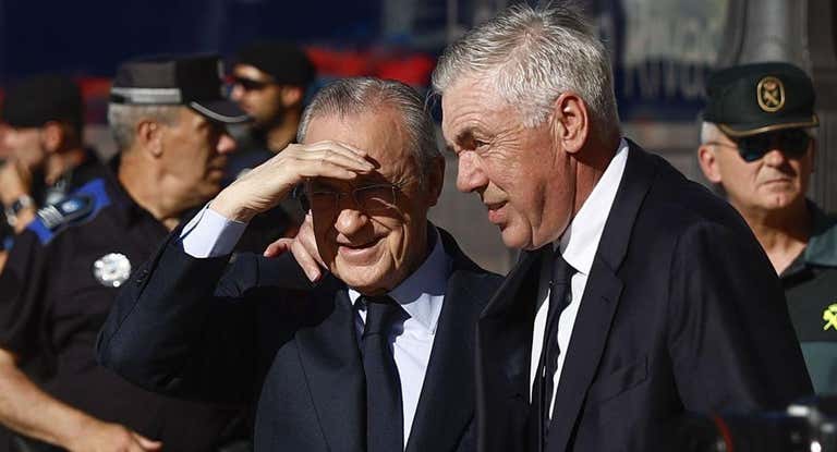 Florentino y Ancelotti.