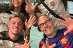 La celebración con la camiseta del Barça que pone 'fin' a la etapa de Max, el hijo de Svensson, en el Espanyol
