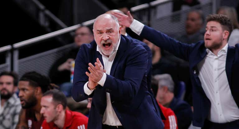 Pablo Laso en un partido del Bayern ante el Real Madrid.