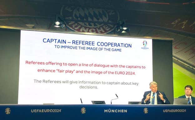 La norma que instaura UEFA en los arbitrajes de la Eurocopa. RELEVO