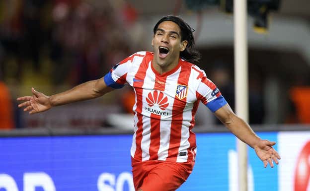 Falcao con el Atlético. AFP