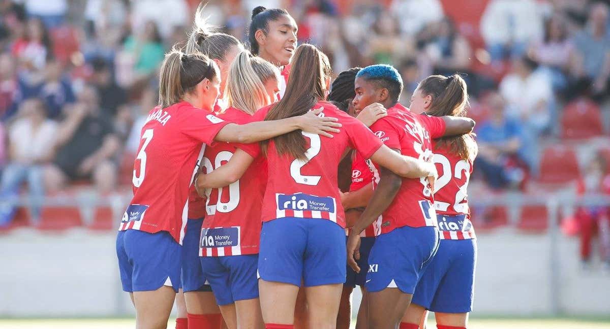 Jugadoras del Atlético de Madrid femenino durante un partido en Liga F. /ATLÉTICO