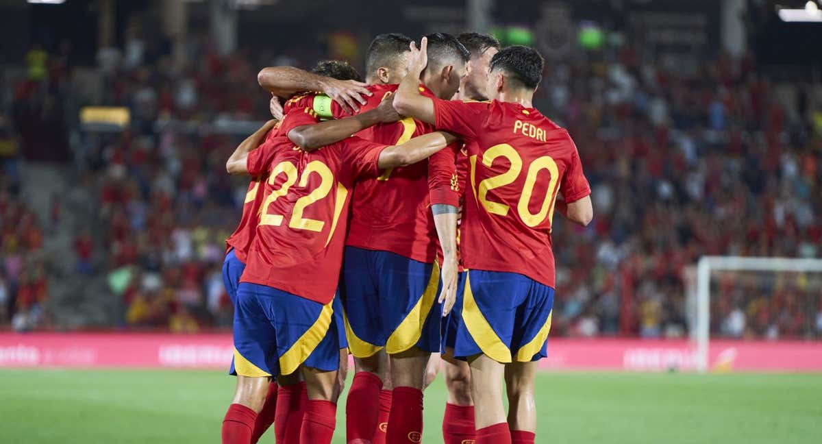 España en un partido amistoso./Getty