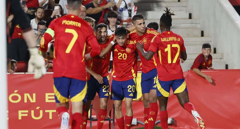 La Selección española en el amistoso contra Irlanda del norte, previo a la Eurocopa.