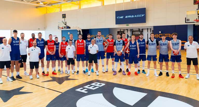 Jugadores que han estado estos días con la Selección Española de Baloncesto.