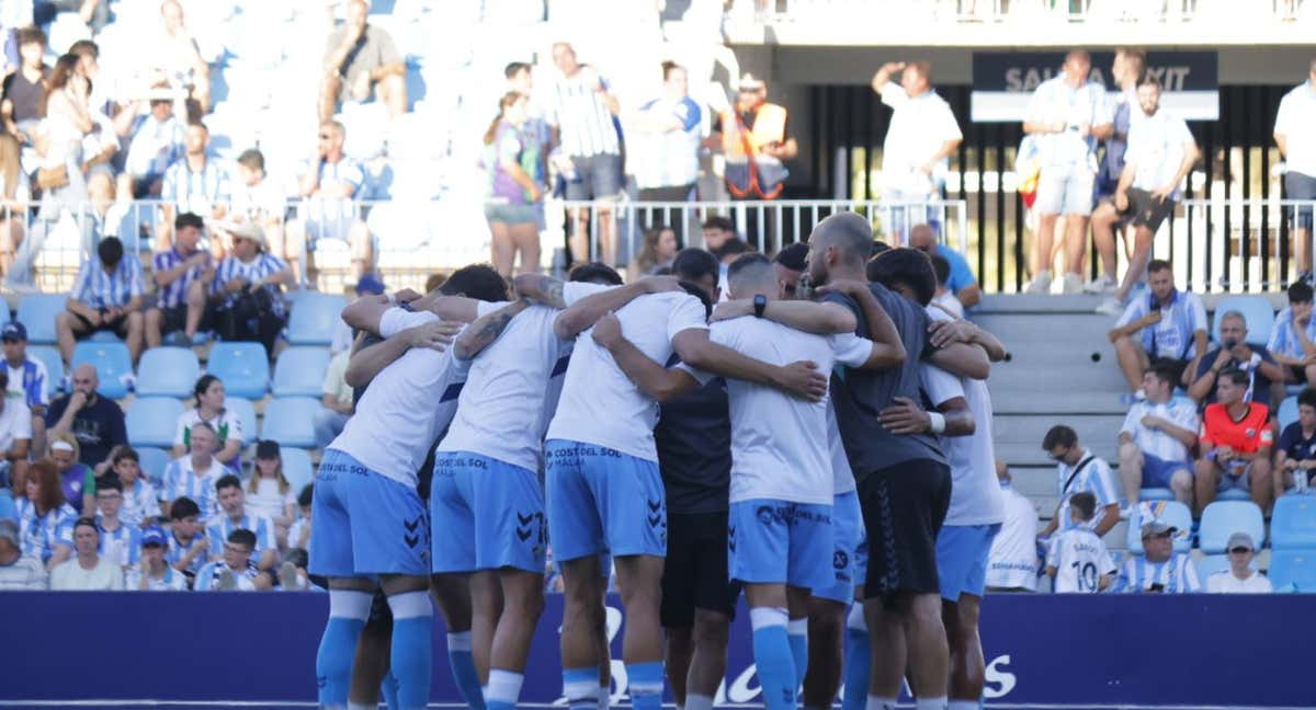 Jugadores del Málaga. /MÁLAGA