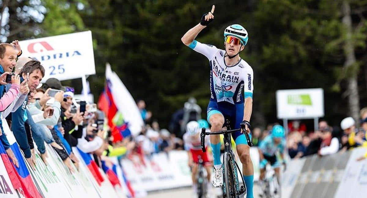 Pello Bilbao celebra la victoria./IG/Tour Of Slovenia