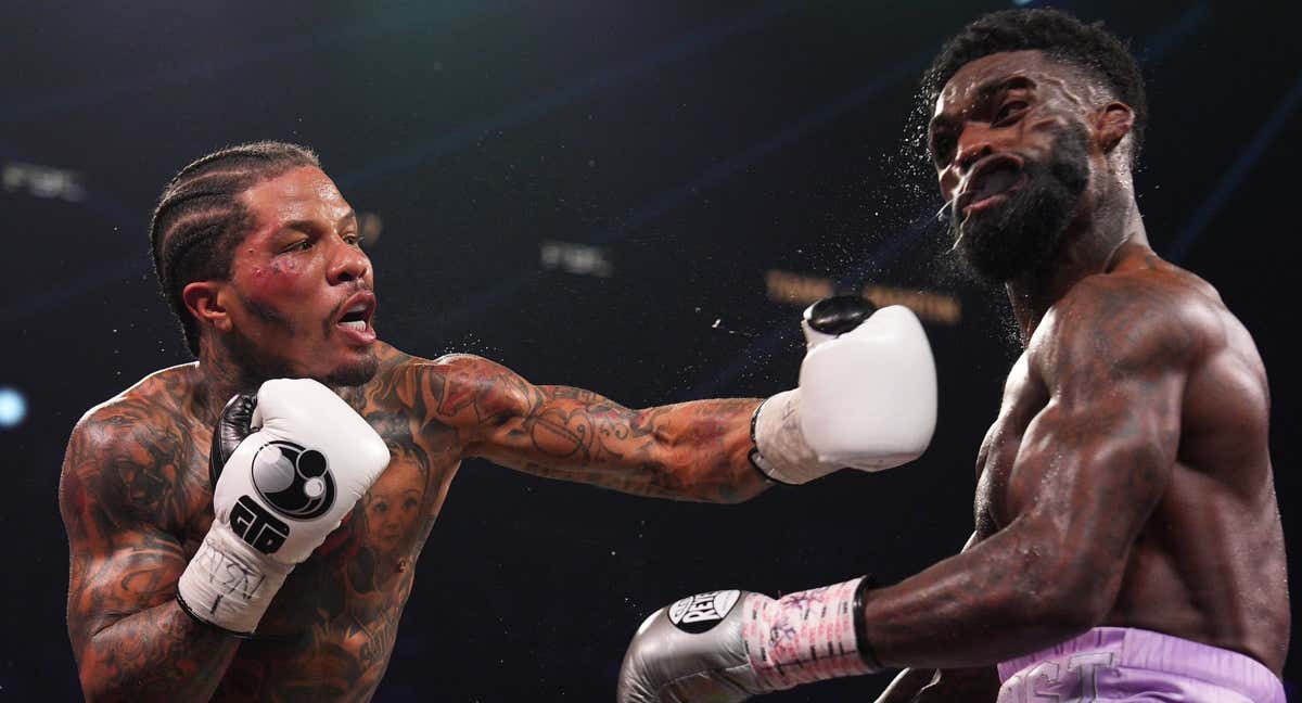 Gervonta Davis golpea a Frank Martin durante su combate./MGM Grand Hotel