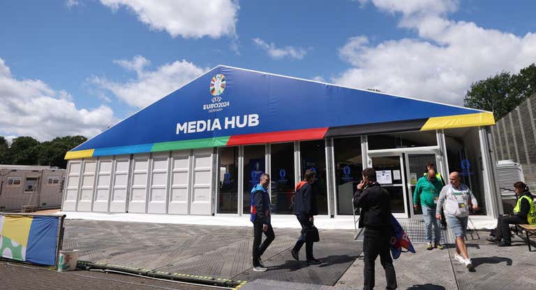 Centro de prensa de la Eurocopa 2024 en Berlín.