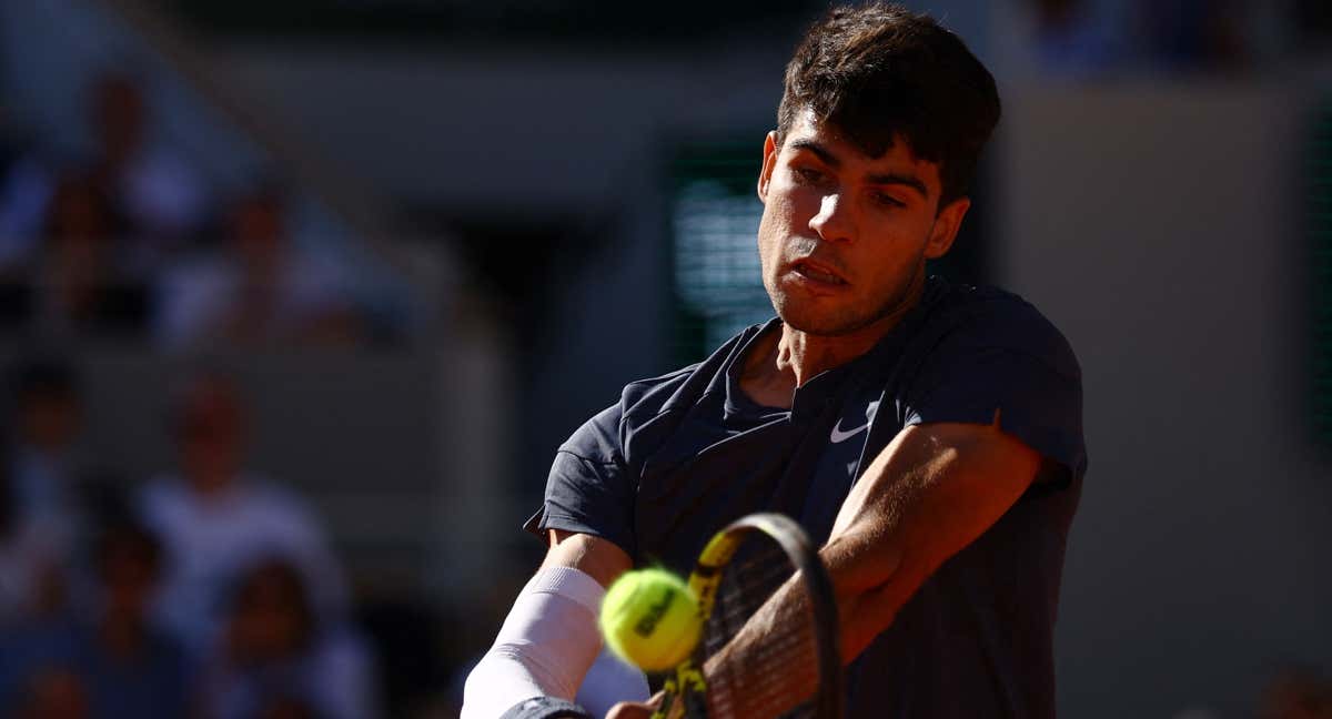 Carlos Alcaraz en la final de Roland Garros /REUTERS