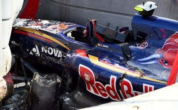 Carlos Sainz, accidentado en Sochi. BBC