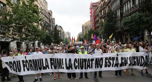 Barcelona se manifiesta contra la exhibición de Fórmula 1: «¡La ciudad no está en venta!»