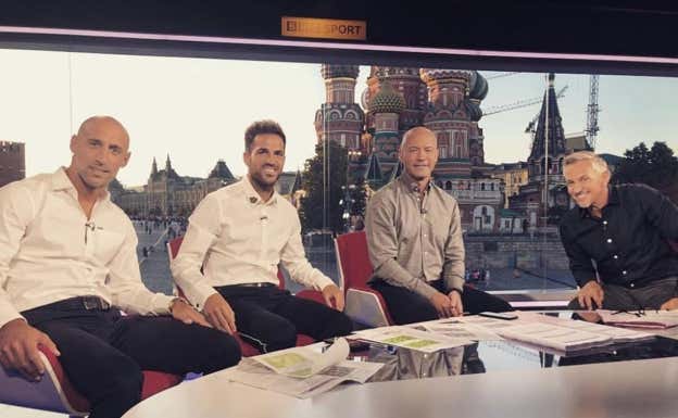 Cesc Fàbregas ya formó parte del equipo de la BBC durante el Mundial 2018. @BBCSport