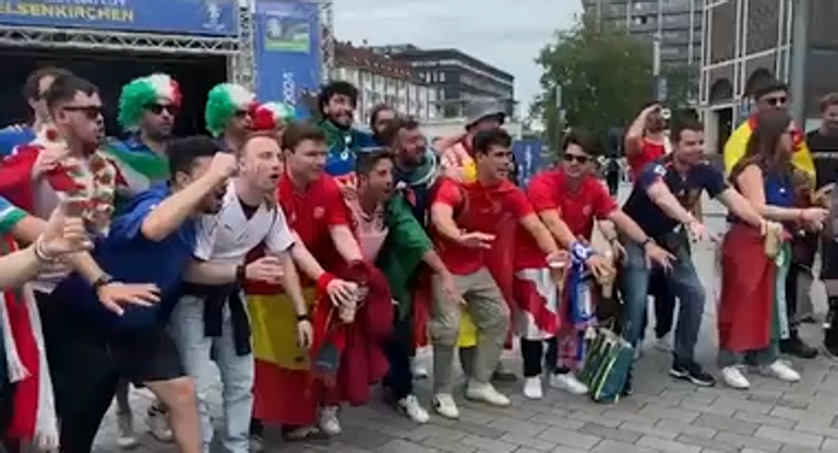 Así están las calles de Gelsenkirchen antes del España-Italia