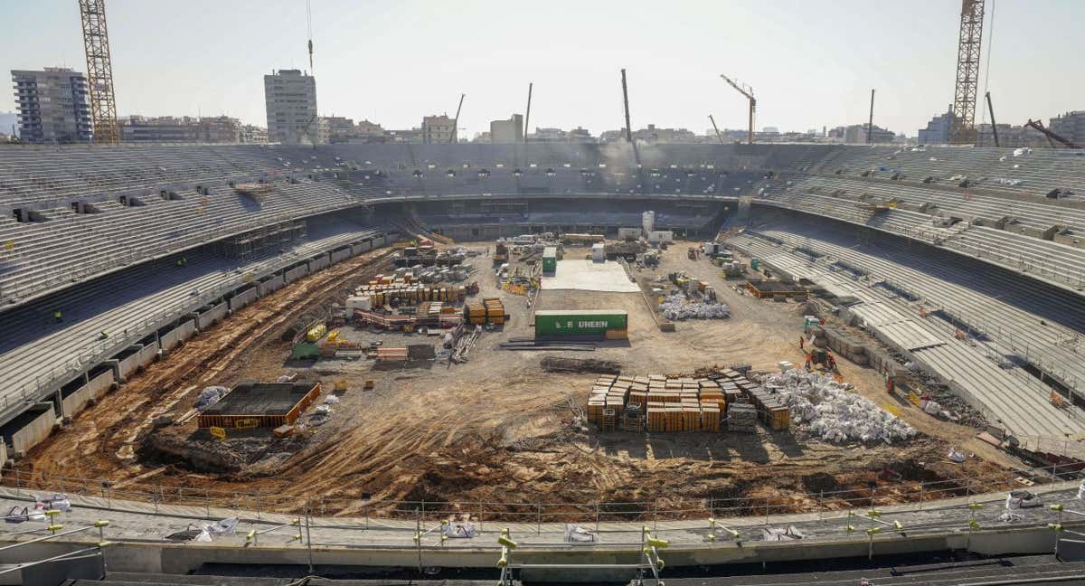 Las obras de remodelación del Spotify Camp Nou siguen su curso. /FCB