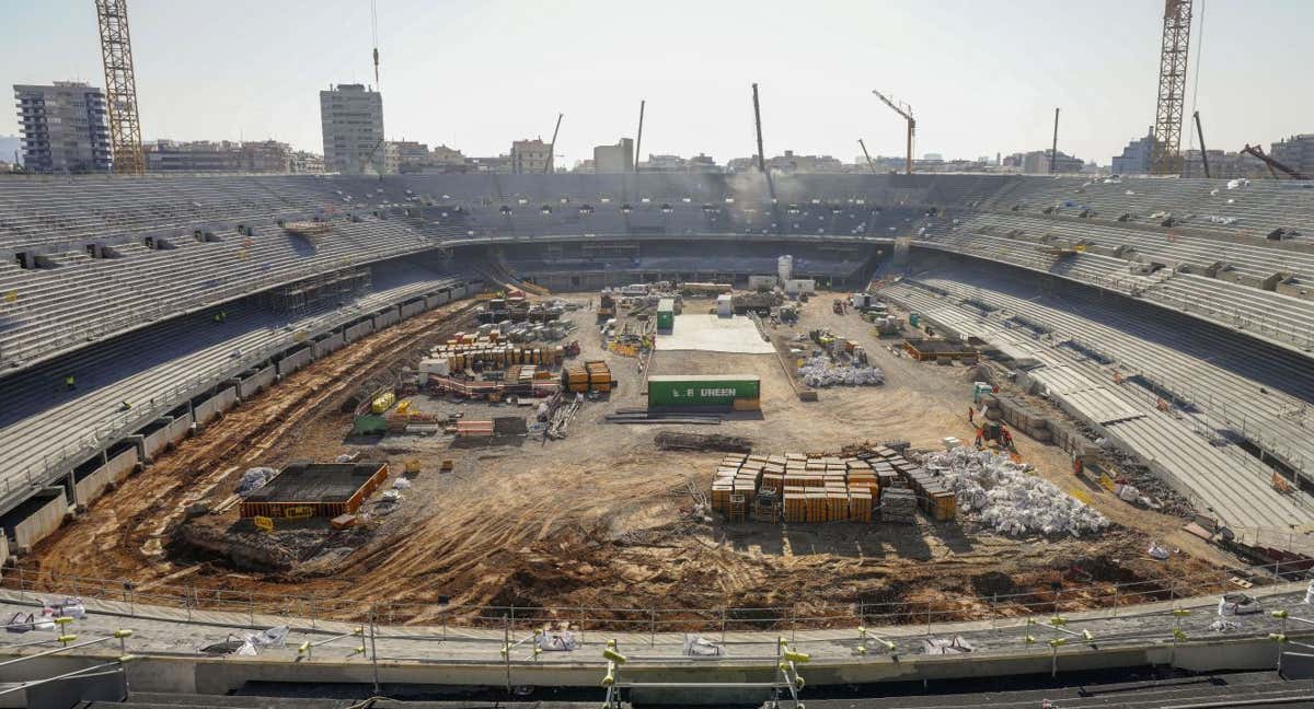 Las obras de remodelación del Spotify Camp Nou siguen su curso.