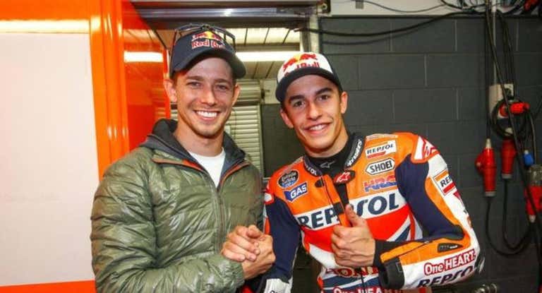 Casey Stoner y Marc Márquez.