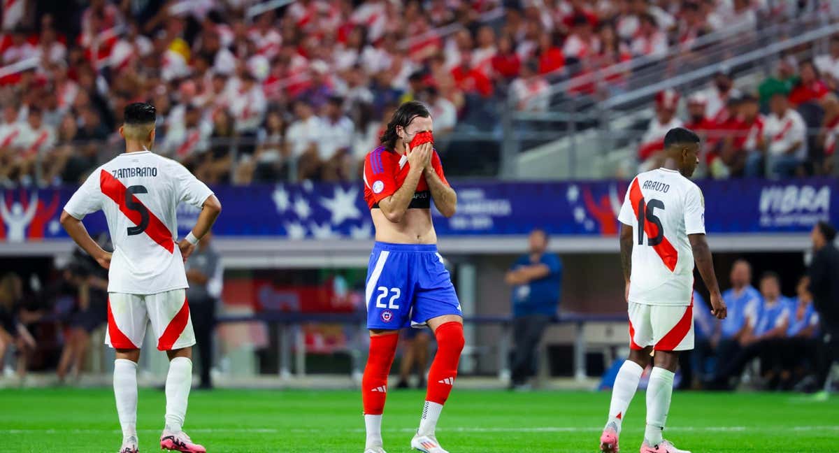 Chile en el partido ante Perú /EFE