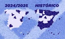 Así queda el mapa de LaLiga 24-25 y las diferencias con la evolución histórica: ningún equipo de Primera alrededor de Madrid