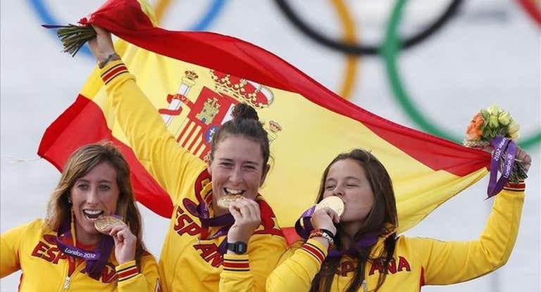 Pumariega, Echegoyen y Toro, con su oro de Londres 2012.