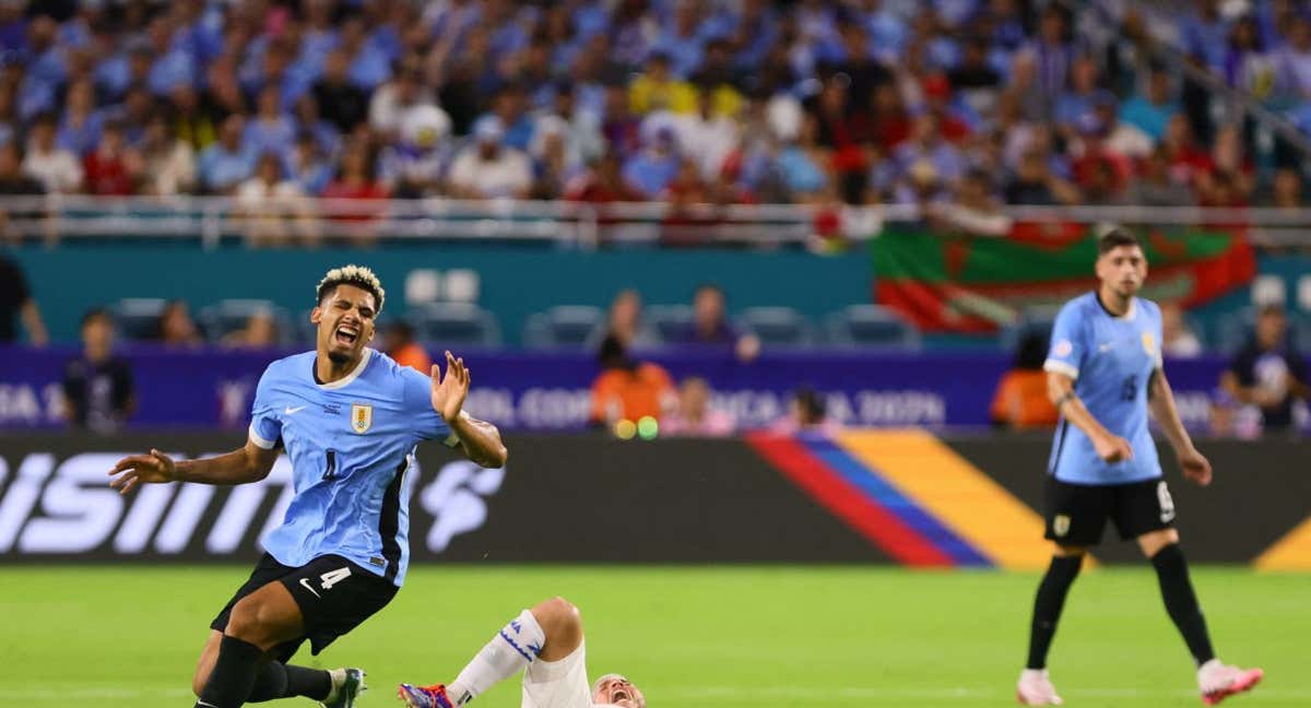 Araujo durante el partido ante Panamá. /REUTERS