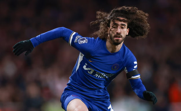 Cucurella, en un partido del Chelsea. GETTY