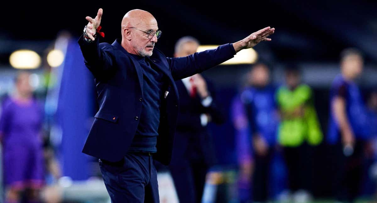 Luis de la Fuente, durante el partido ante Albania que cerró la fase de grupos.