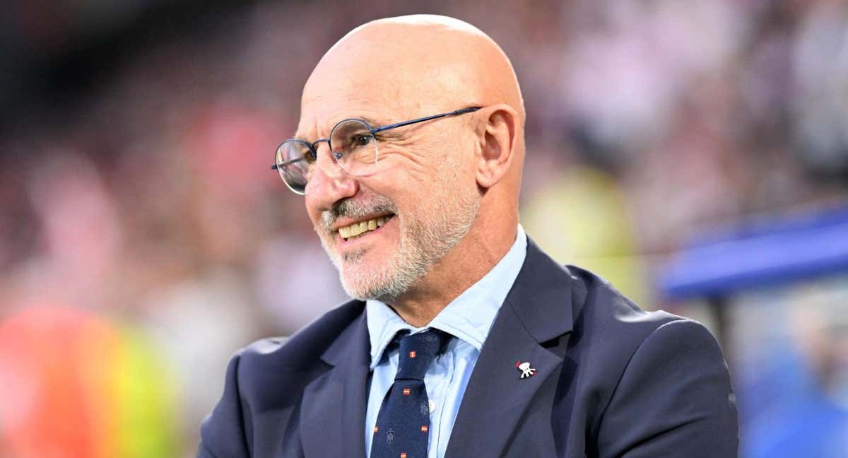 Luis de la Fuente, durante el partido ante Georgia.