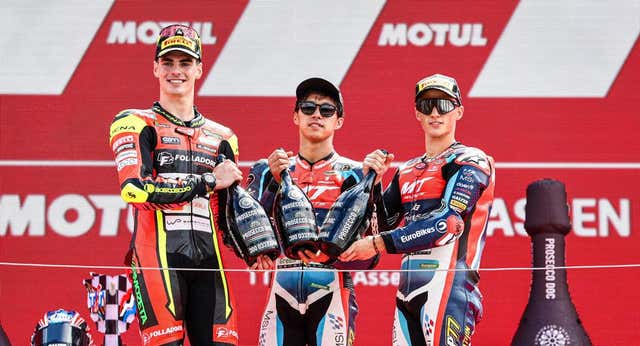 Ogura- Aldeguer- García: el podio de Moto2 que suena en MotoGP
