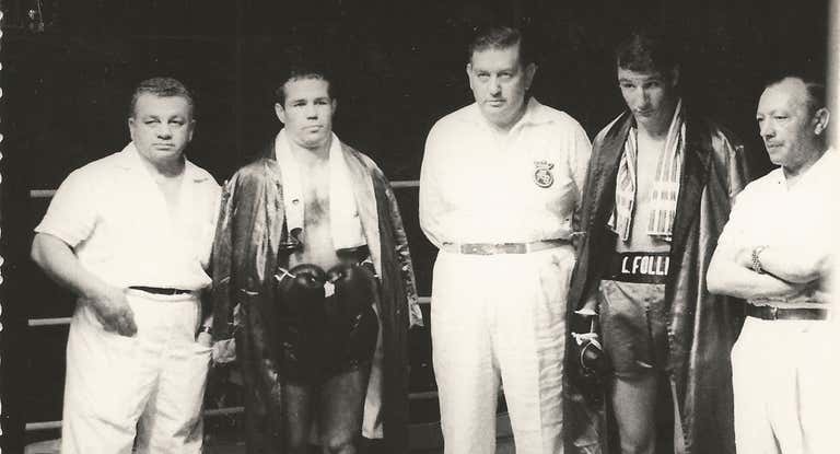 Imagen previa a un combate entre Fred Galiana y Luis Folledo cuando ambos pertenecían al Real Madrid.