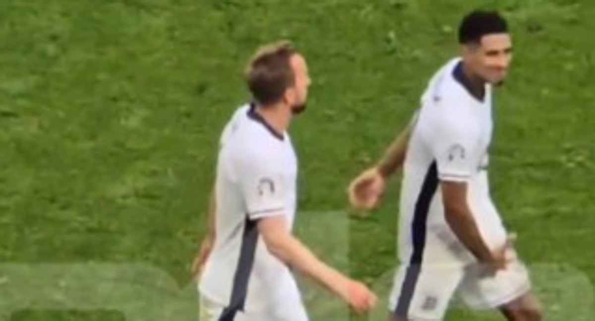 Jude Bellingham, instantes después de celebrar su gol contra Eslovaquia.