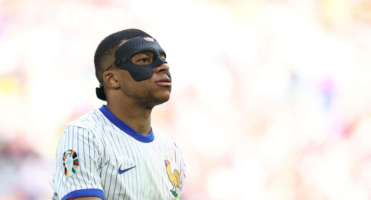 Mbappé, durante el partido ante Bélgica.