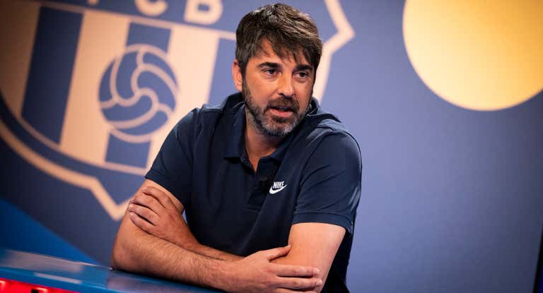 Juan Carlos Navarro, durante un acto del Barça.
